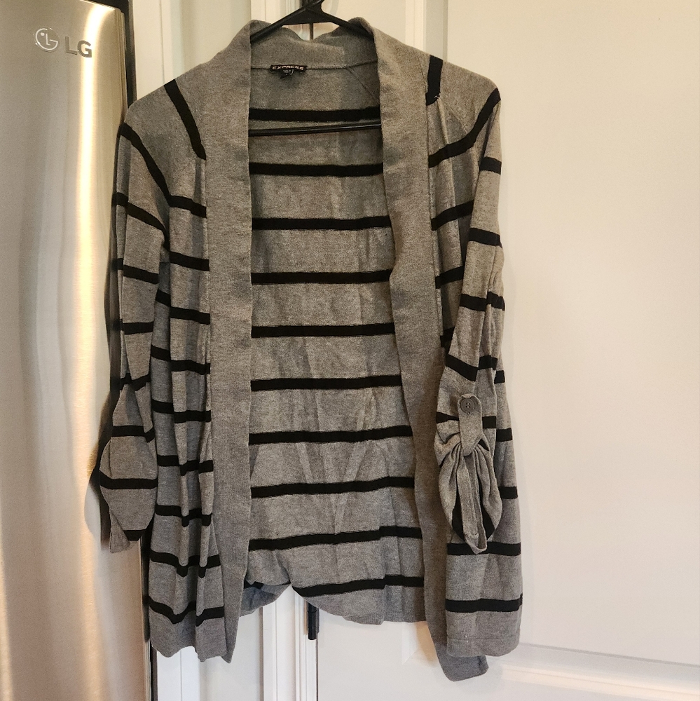 Express Striped Cardigan